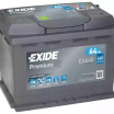 Аккумуляторная батарея "Premium", 12в 64а/ч 640 п.т. о.п. EA640 Exide (мини-фото №1)
