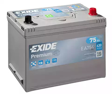 Аккумулятор Premium 12V 75Ah 630A о.п. EA754 Exide (фото №1)
