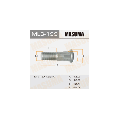 Шпилька колёсная MLS199 Masuma (фото №1)